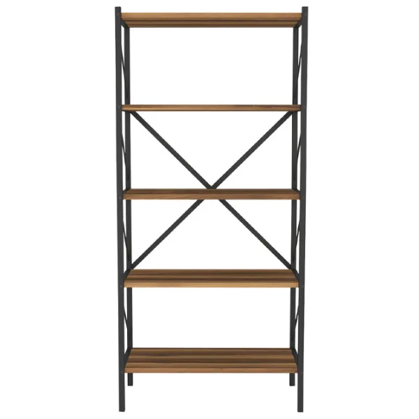Etajeră Fabulous 5 Shelves Metal 160 x 66 x 34 cm/ Metal/ Walnut photo 2 Etajeră Fabulous 5 Shelves Metal 160 x 66 x 34 cm/ Metal/ Walnut photo 2
