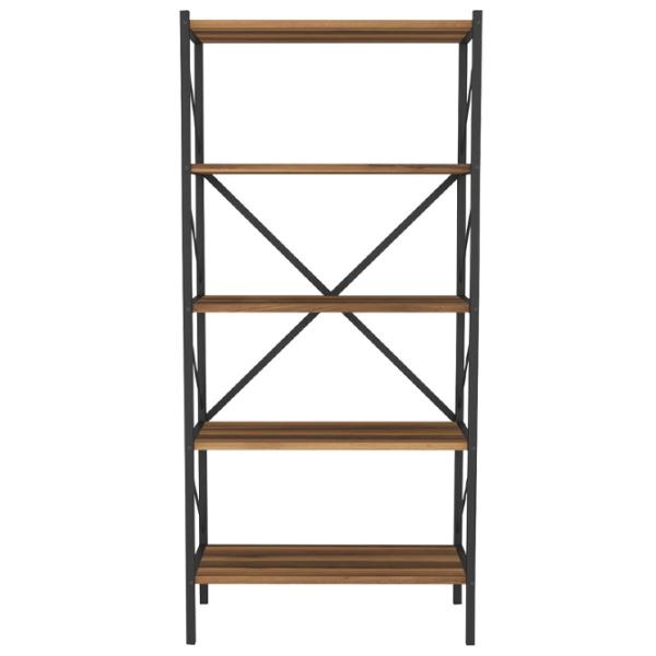 Etajeră Fabulous 5 Shelves Metal 160 x 66 x 34 cm/ Metal/ Walnut photo 2 Etajeră Fabulous 5 Shelves Metal 160 x 66 x 34 cm/ Metal/ Walnut photo 2