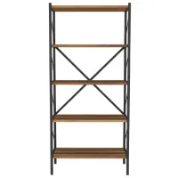 Etajeră Bofigo 5 Shelves Metal 160 x 66 x 34 cm / Metal / Walnut photo 2