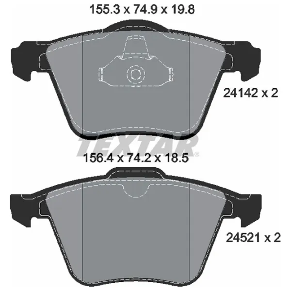 Тормозные колодки Textar 2414201 передние/ дисковые photo 2 Тормозные колодки Textar 2414201 передние/ дисковые photo 2