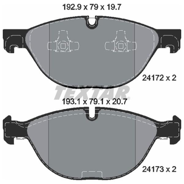 Тормозные колодки Textar 2417201 передние/ дисковые photo 2 Тормозные колодки Textar 2417201 передние/ дисковые photo 2