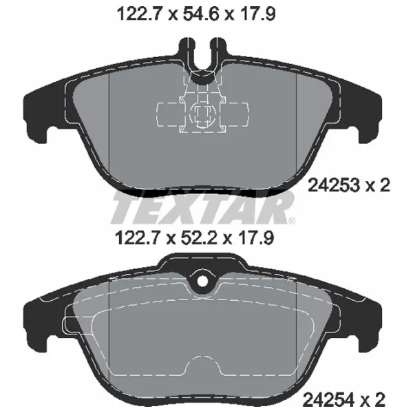 Тормозные колодки Textar 2425301 задние/ дисковые photo 2 Тормозные колодки Textar 2425301 задние/ дисковые photo 2