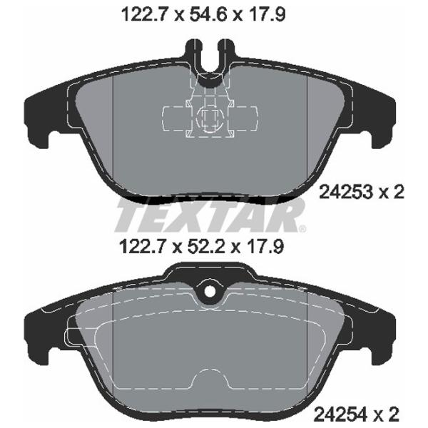 Тормозные колодки Textar 2425301 задние/ дисковые photo 2 Тормозные колодки Textar 2425301 задние/ дисковые photo 2