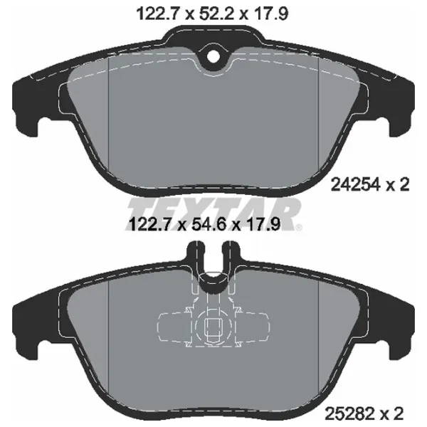 Тормозные колодки Textar 2425401 задние/ дисковые photo 2 Тормозные колодки Textar 2425401 задние/ дисковые photo 2