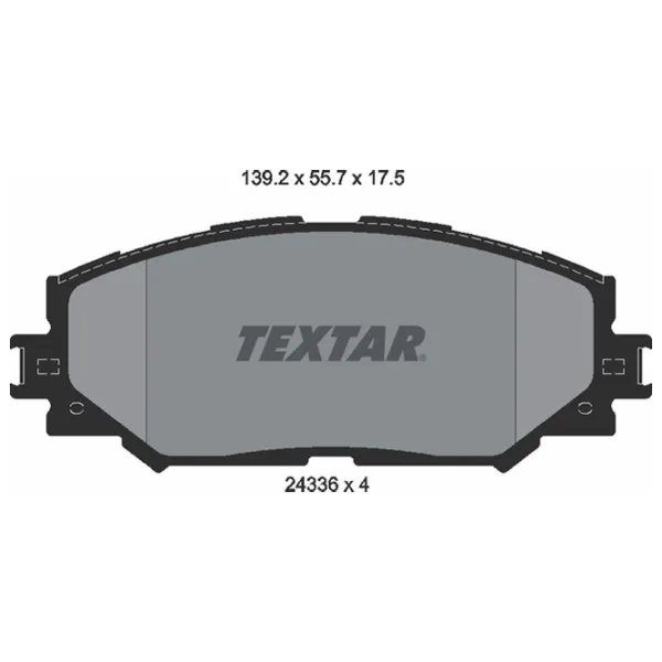 Тормозные колодки Textar 2433601 передние/ дисковые photo 2 Тормозные колодки Textar 2433601 передние/ дисковые photo 2