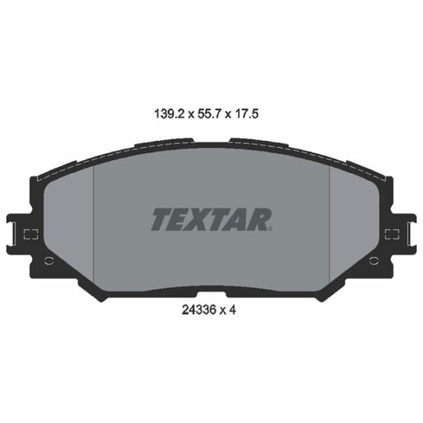 Тормозные колодки Textar 2433601 передние/ дисковые photo 2 Тормозные колодки Textar 2433601 передние/ дисковые photo 2
