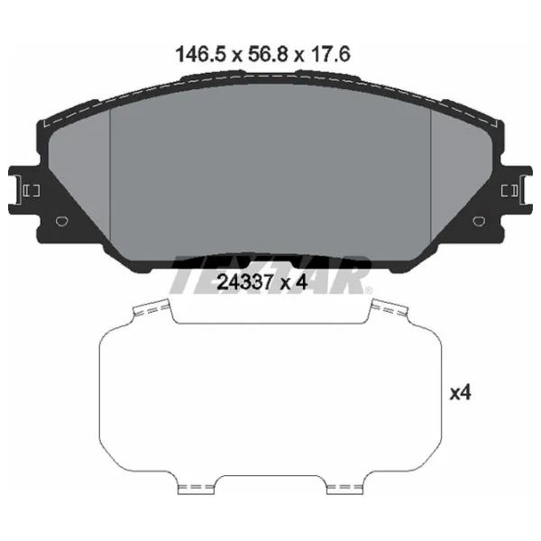 Тормозные колодки Textar 2433701 передние/ дисковые photo 2
