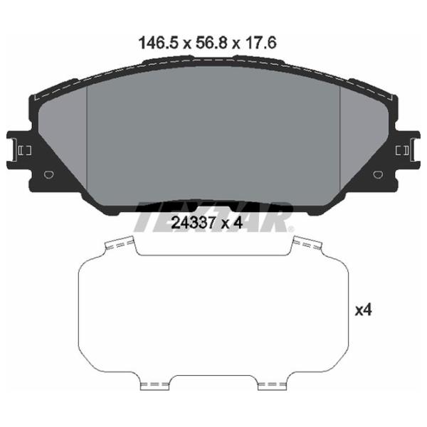 Тормозные колодки Textar 2433701 передние/ дисковые photo 2