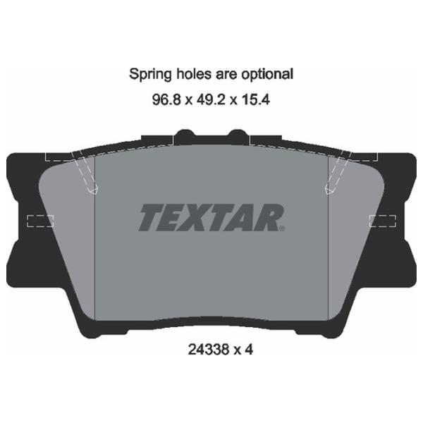 Тормозные колодки Textar 2433801 задние/ дисковые photo 2