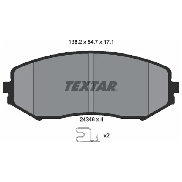 Plăcuțe de frână Textar 2434601 față/ disk photo 2 Plăcuțe de frână Textar 2434601 față/ disk photo 2