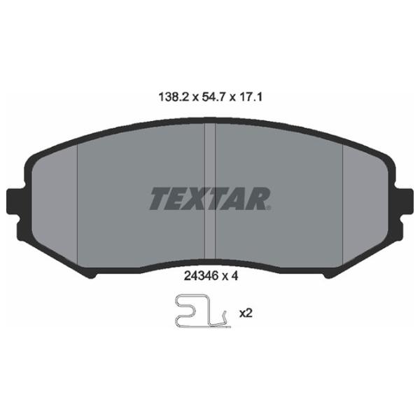Plăcuțe de frână Textar 2434601 față/ disk photo 2 Plăcuțe de frână Textar 2434601 față/ disk photo 2