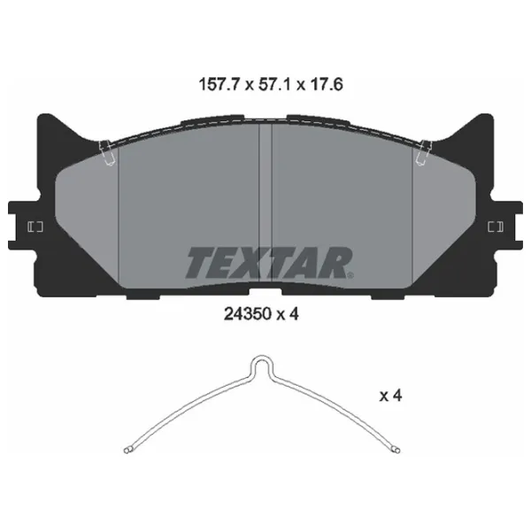 Plăcuțe de frână Textar 2435001 față/ disk photo 2 Plăcuțe de frână Textar 2435001 față/ disk photo 2