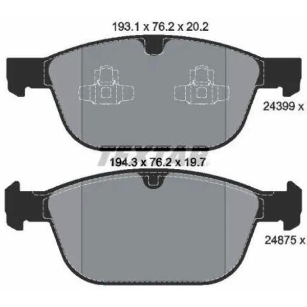 Plăcuțe de frână Textar 2439901 față/ disk photo 2 Plăcuțe de frână Textar 2439901 față/ disk photo 2