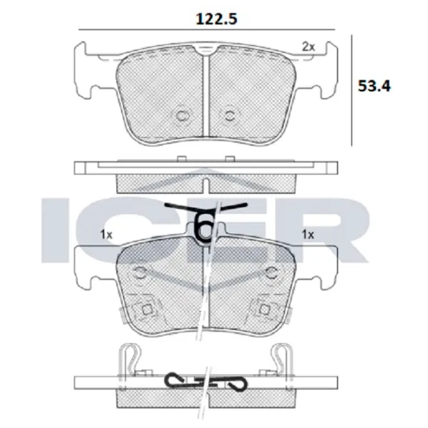 Тормозные колодки Icer 182339 задние/ дисковые photo 2 Тормозные колодки Icer 182339 задние/ дисковые photo 2