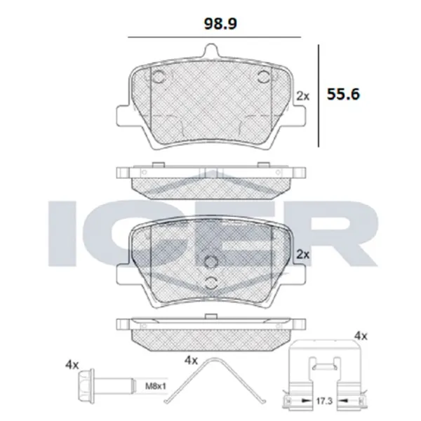 Тормозные колодки Icer 182346 задние/ дисковые photo 2 Тормозные колодки Icer 182346 задние/ дисковые photo 2