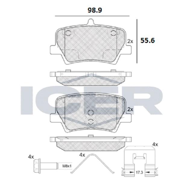 Тормозные колодки Icer 182346 задние/ дисковые photo 2 Тормозные колодки Icer 182346 задние/ дисковые photo 2