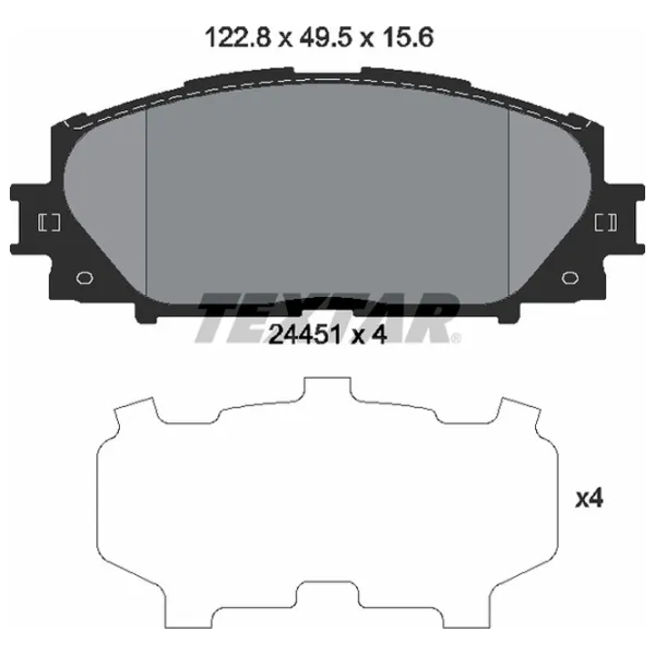 Тормозные колодки Textar 2445101 передние/ дисковые photo 2 Тормозные колодки Textar 2445101 передние/ дисковые photo 2