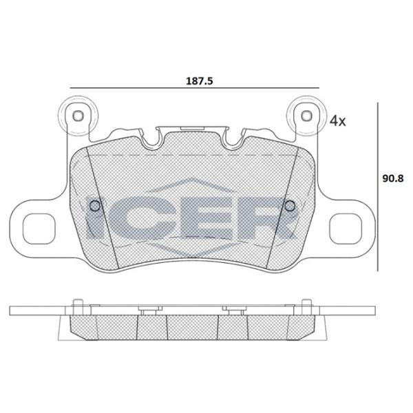 Тормозные колодки Icer 182348-208 задние/ дисковые photo 2 Тормозные колодки Icer 182348-208 задние/ дисковые photo 2