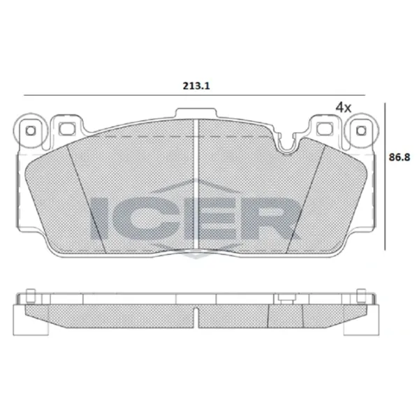 Тормозные колодки Icer 182358 передние/ дисковые photo 2 Тормозные колодки Icer 182358 передние/ дисковые photo 2