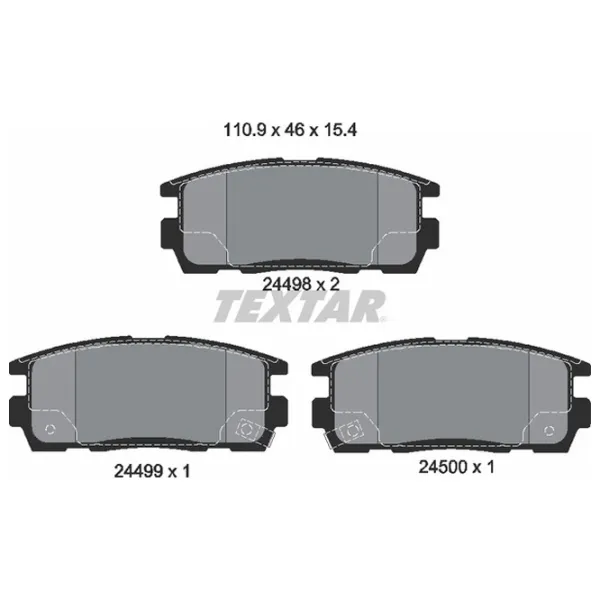 Тормозные колодки Textar 2449801 задний/ дисковые photo 2