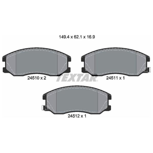 Plăcuțe de frână Textar 2451001 față/ disk photo 2 Plăcuțe de frână Textar 2451001 față/ disk photo 2