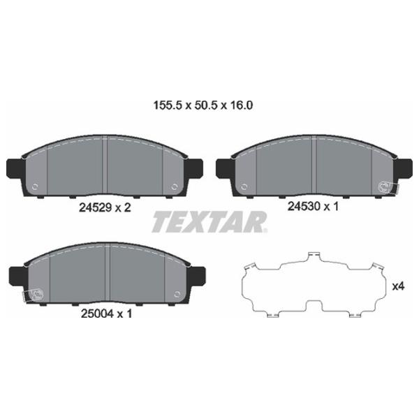 Тормозные колодки Textar 2452901 передние/ дисковые photo 2 Тормозные колодки Textar 2452901 передние/ дисковые photo 2