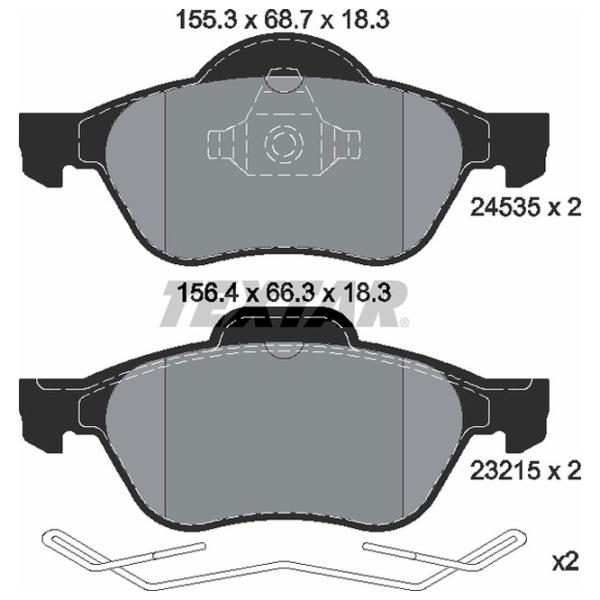 Тормозные колодки Textar 2453501 передние/ дисковые photo 2 Тормозные колодки Textar 2453501 передние/ дисковые photo 2