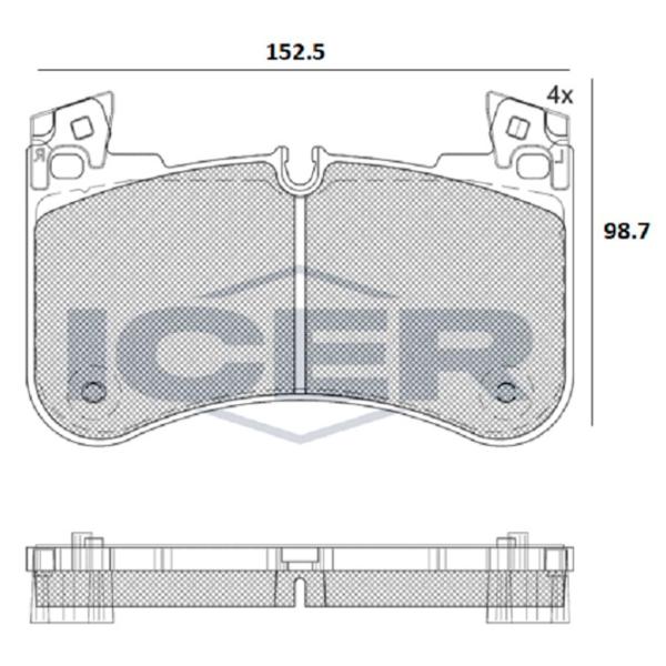 Plăcuțe de frână Icer 182366 față/ disk photo 2 Plăcuțe de frână Icer 182366 față/ disk photo 2