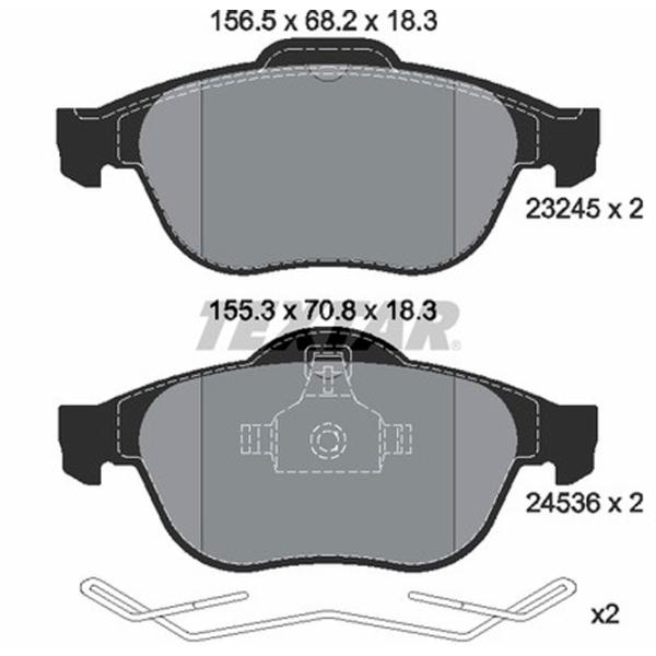Тормозные колодки Textar 2453601 передние/ дисковые photo 2 Тормозные колодки Textar 2453601 передние/ дисковые photo 2