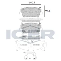 Plăcuțe de frână Icer 182368 față/ disk photo 2