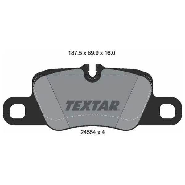 Тормозные колодки Textar 2455402 задний/ дисковые photo 2 Тормозные колодки Textar 2455402 задний/ дисковые photo 2