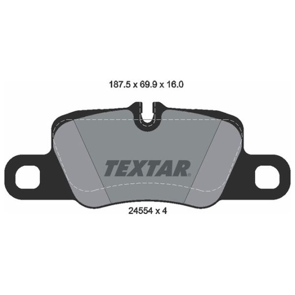 Тормозные колодки Textar 2455402 задний/ дисковые photo 2 Тормозные колодки Textar 2455402 задний/ дисковые photo 2