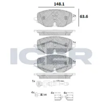 Тормозные колодки Icer 182369 передние/ дисковые photo 2