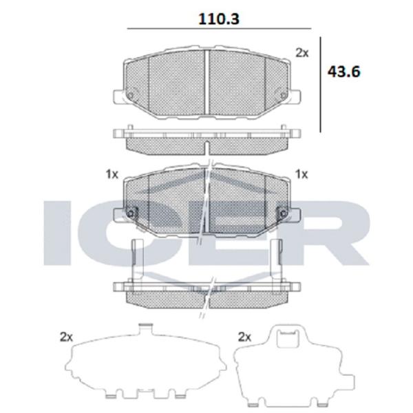 Тормозные колодки Icer 182373 передние/ дисковые photo 2 Тормозные колодки Icer 182373 передние/ дисковые photo 2