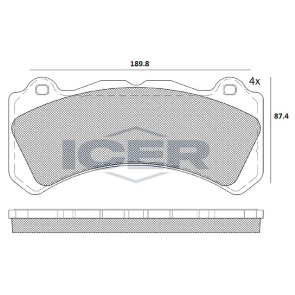 Plăcuțe de frână Icer 182377 față/ disk photo 2 Plăcuțe de frână Icer 182377 față/ disk photo 2