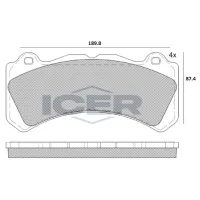 Plăcuțe de frână Icer 182377 față/ disk photo 2