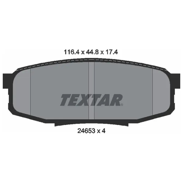 Plăcuțe de frână Textar 2465301 spate/ disk photo 2 Plăcuțe de frână Textar 2465301 spate/ disk photo 2