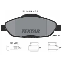 Тормозные колодки Textar 2466001 передние/ дисковые photo 2