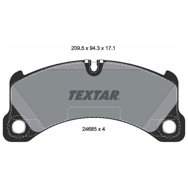 Тормозные колодки Textar 2468501 передние/ дисковые photo 2 Тормозные колодки Textar 2468501 передние/ дисковые photo 2
