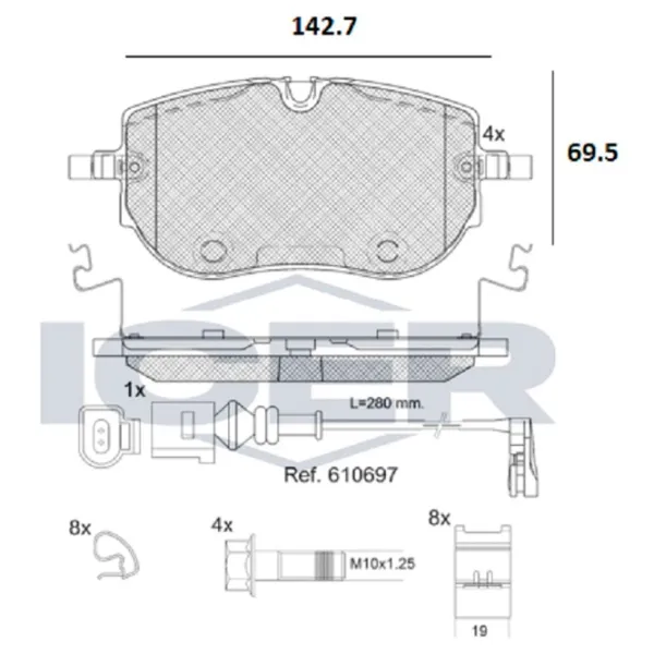 Тормозные колодки Icer 182396 задние/ дисковые photo 2 Тормозные колодки Icer 182396 задние/ дисковые photo 2
