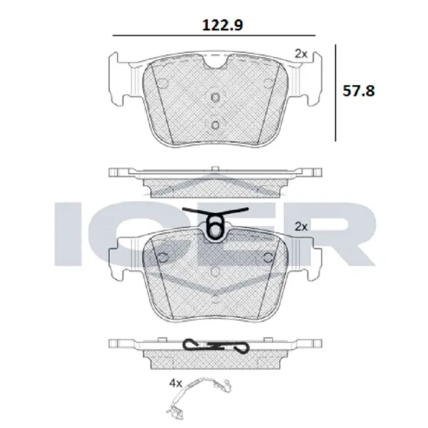 Тормозные колодки Icer 182410 задние/ дисковые photo 2 Тормозные колодки Icer 182410 задние/ дисковые photo 2
