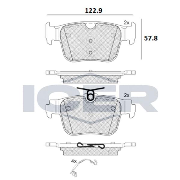 Тормозные колодки Icer 182410 задние/ дисковые photo 2 Тормозные колодки Icer 182410 задние/ дисковые photo 2