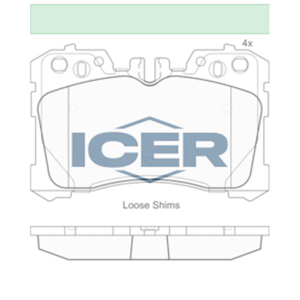 Тормозные колодки Icer 181935 передние/ дисковые photo 2