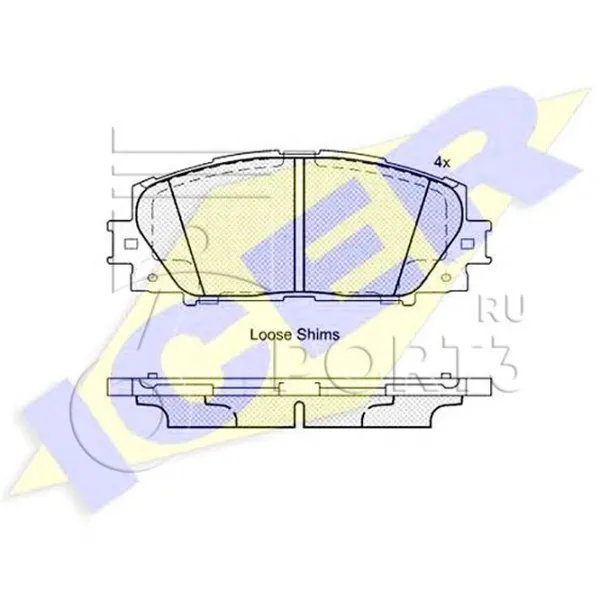 Тормозные колодки Icer 181938 передние/ дисковые photo 2