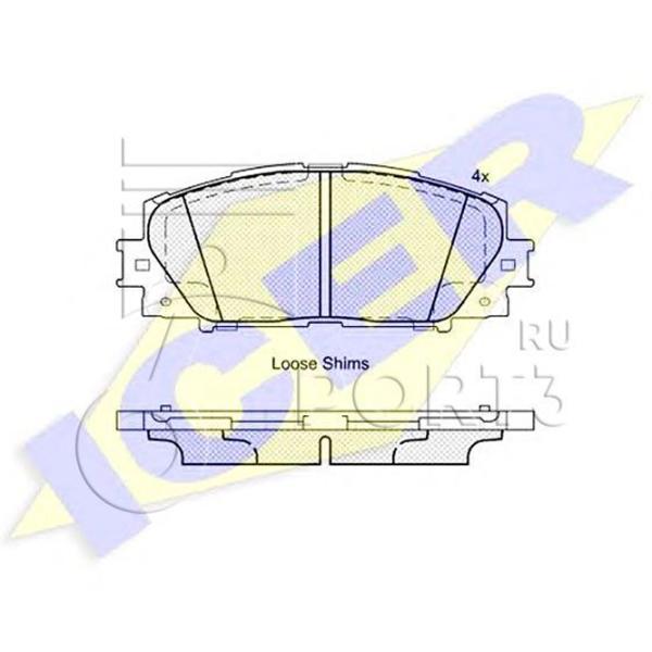 Тормозные колодки Icer 181938 передние/ дисковые photo 2
