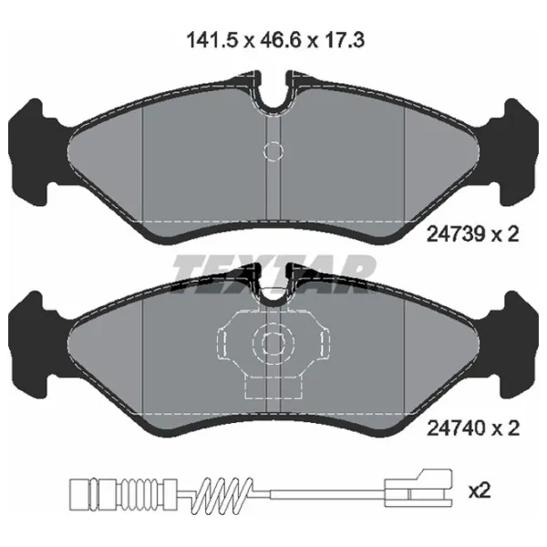 Тормозные колодки Textar 2473901 задние/ дисковые photo 2 Тормозные колодки Textar 2473901 задние/ дисковые photo 2