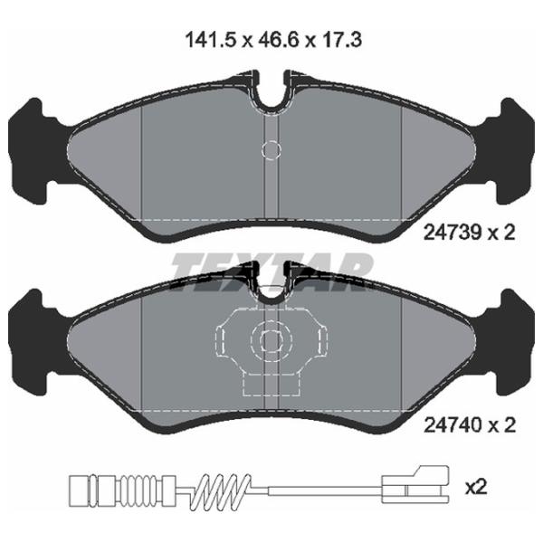 Тормозные колодки Textar 2473901 задние/ дисковые photo 2 Тормозные колодки Textar 2473901 задние/ дисковые photo 2