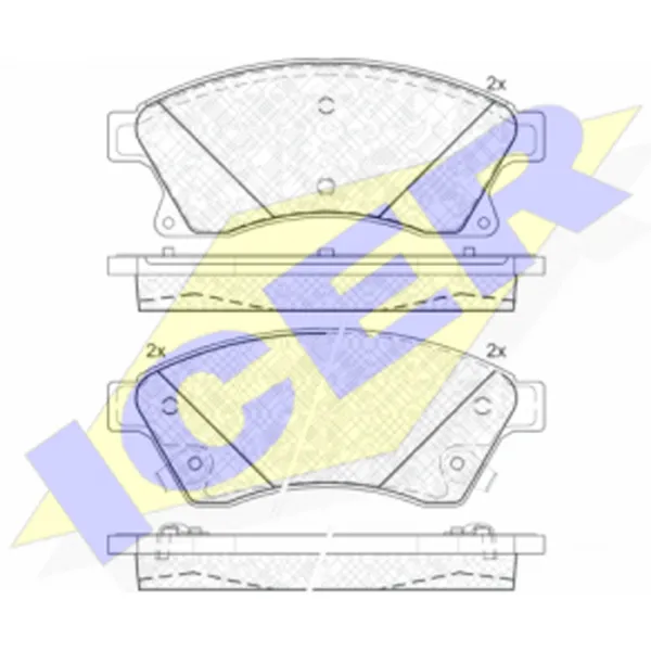 Тормозные колодки Icer 181942 передние/ дисковые photo 2 Тормозные колодки Icer 181942 передние/ дисковые photo 2