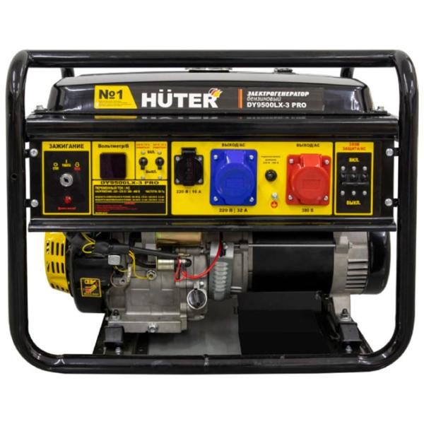 Generator de curent Huter DY9500LX-3 PRO 220 - 380 V Benzină/ 6.8 kW photo 2