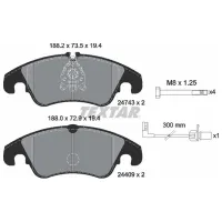 Тормозные колодки Textar 2474301 передние/ дисковые photo 2